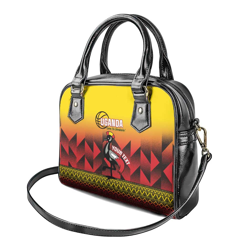 Uganda Basketball Custom Shoulder Handbag Come On Silverbacks African Pattern LT14