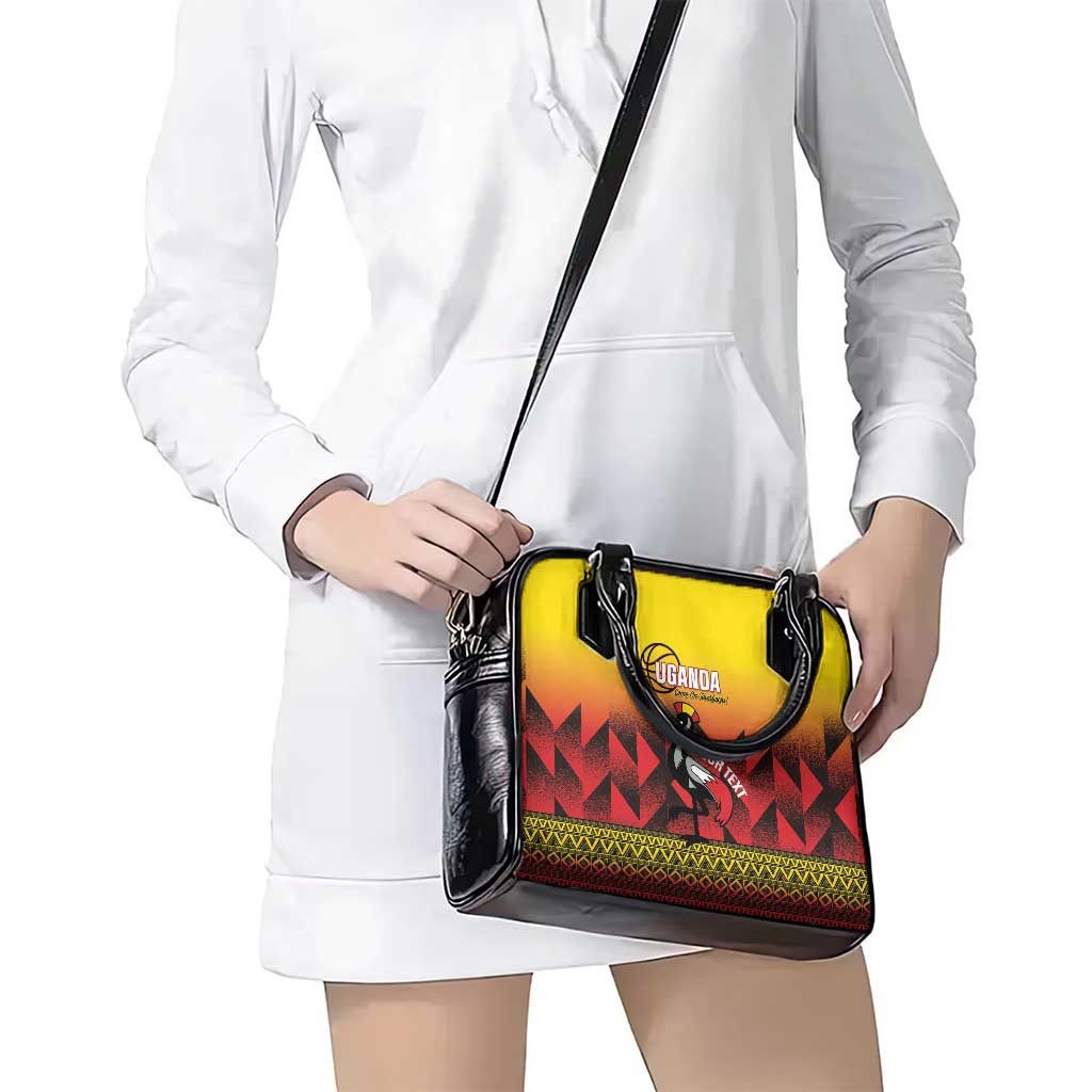Uganda Basketball Custom Shoulder Handbag Come On Silverbacks African Pattern LT14