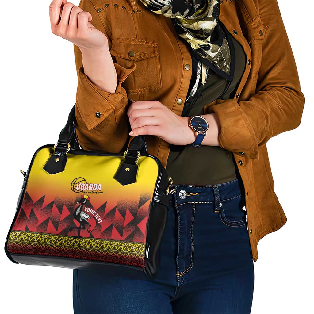 Uganda Basketball Custom Shoulder Handbag Come On Silverbacks African Pattern LT14