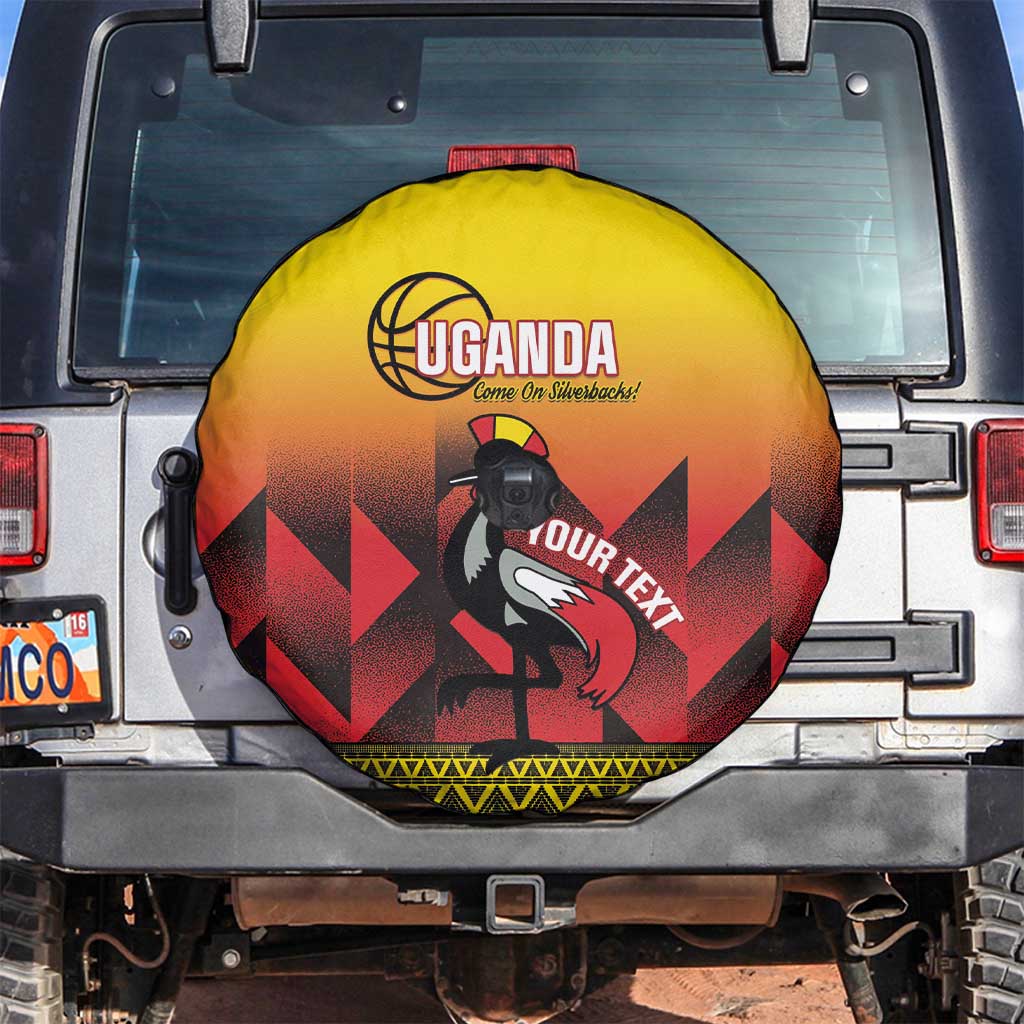 Uganda Basketball Custom Spare Tire Cover Come On Silverbacks African Pattern LT14