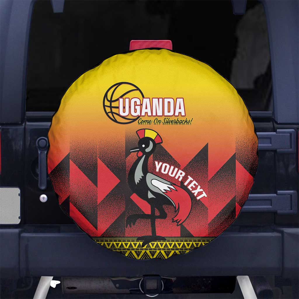 Uganda Basketball Custom Spare Tire Cover Come On Silverbacks African Pattern LT14