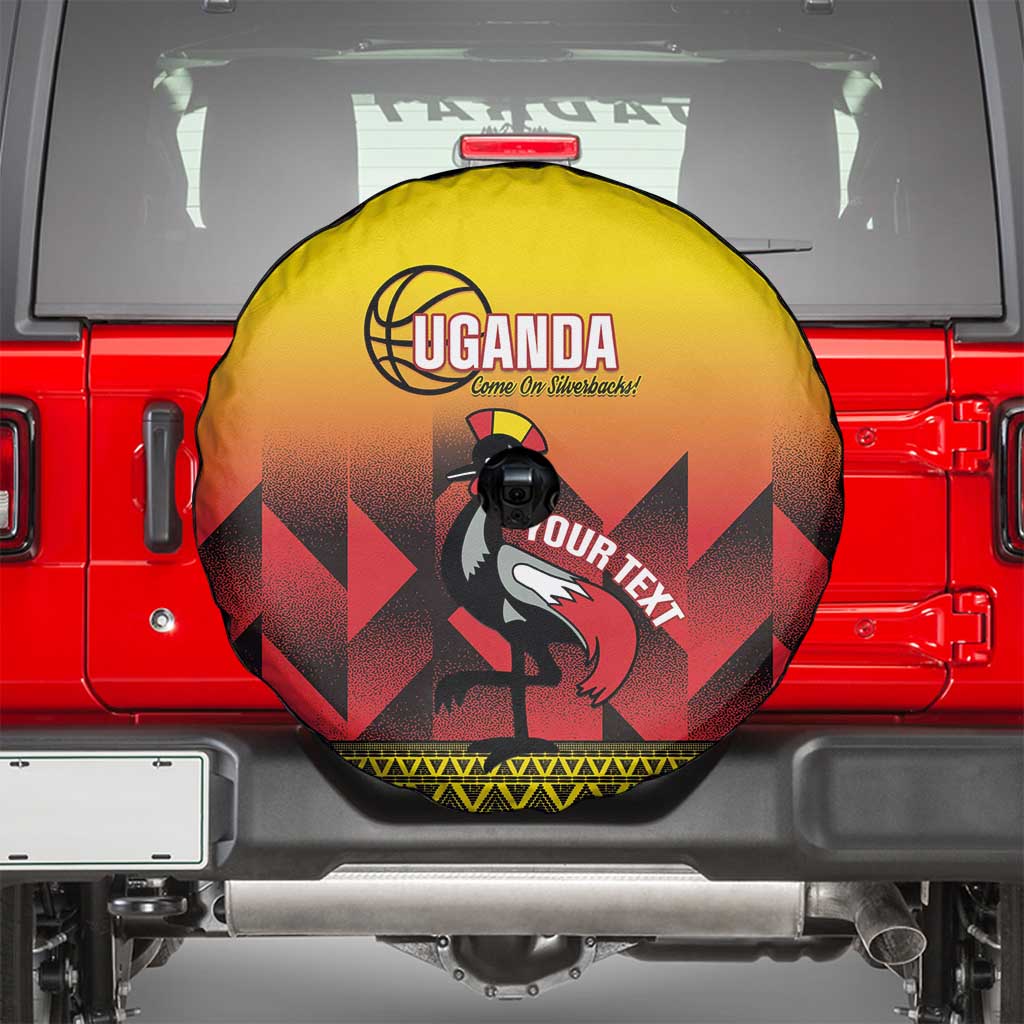 Uganda Basketball Custom Spare Tire Cover Come On Silverbacks African Pattern LT14