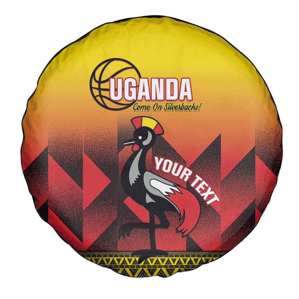 Uganda Basketball Custom Spare Tire Cover Come On Silverbacks African Pattern LT14