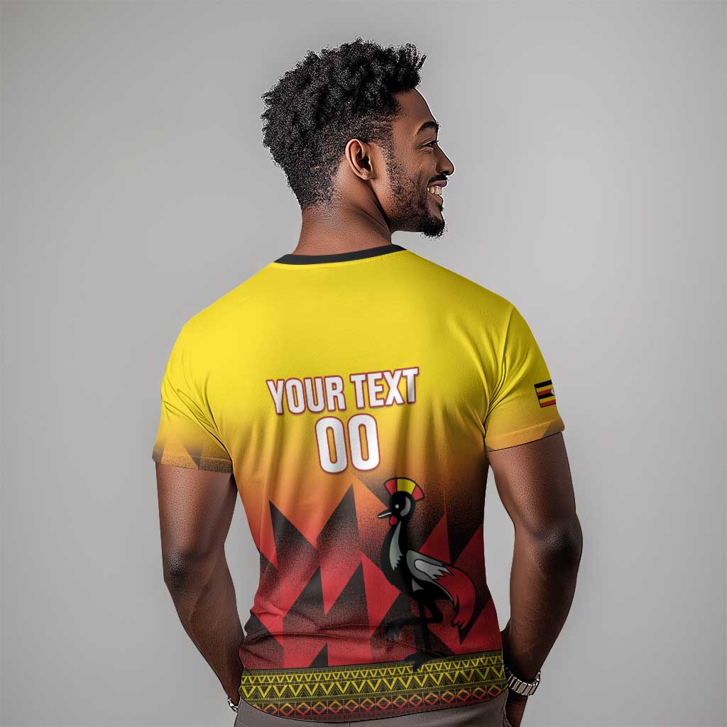 Afro Basketball Custom Uganda T shirt Come On Silverbacks African Pattern LT14