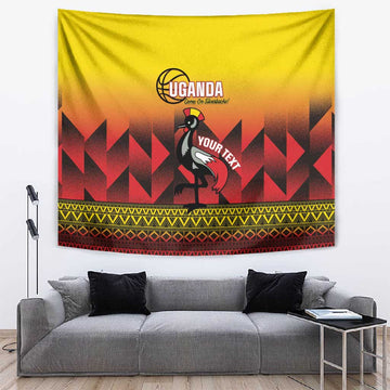 Afro Basketball Custom Uganda Tapestry Come On Silverbacks African Pattern LT14