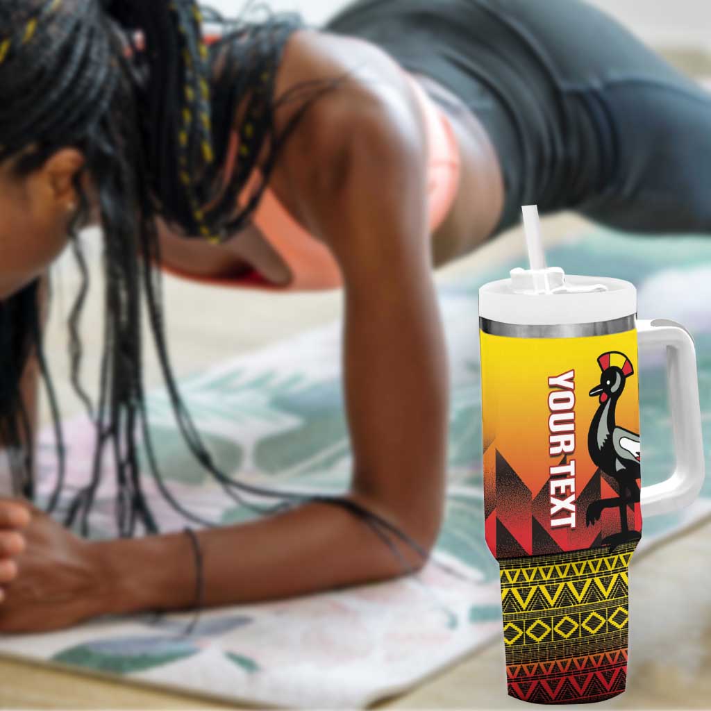 Afro Basketball Custom Uganda Tumbler With Handle Come On Silverbacks African Pattern LT14