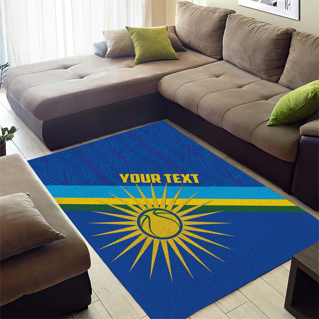 Afro Basketball Custom Rwanda Area Rug Go Champions Imigongo Folk Pattern LT14