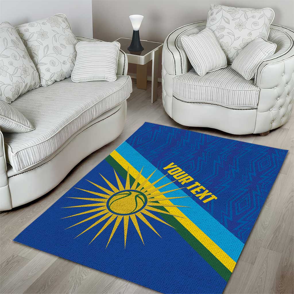 Afro Basketball Custom Rwanda Area Rug Go Champions Imigongo Folk Pattern LT14