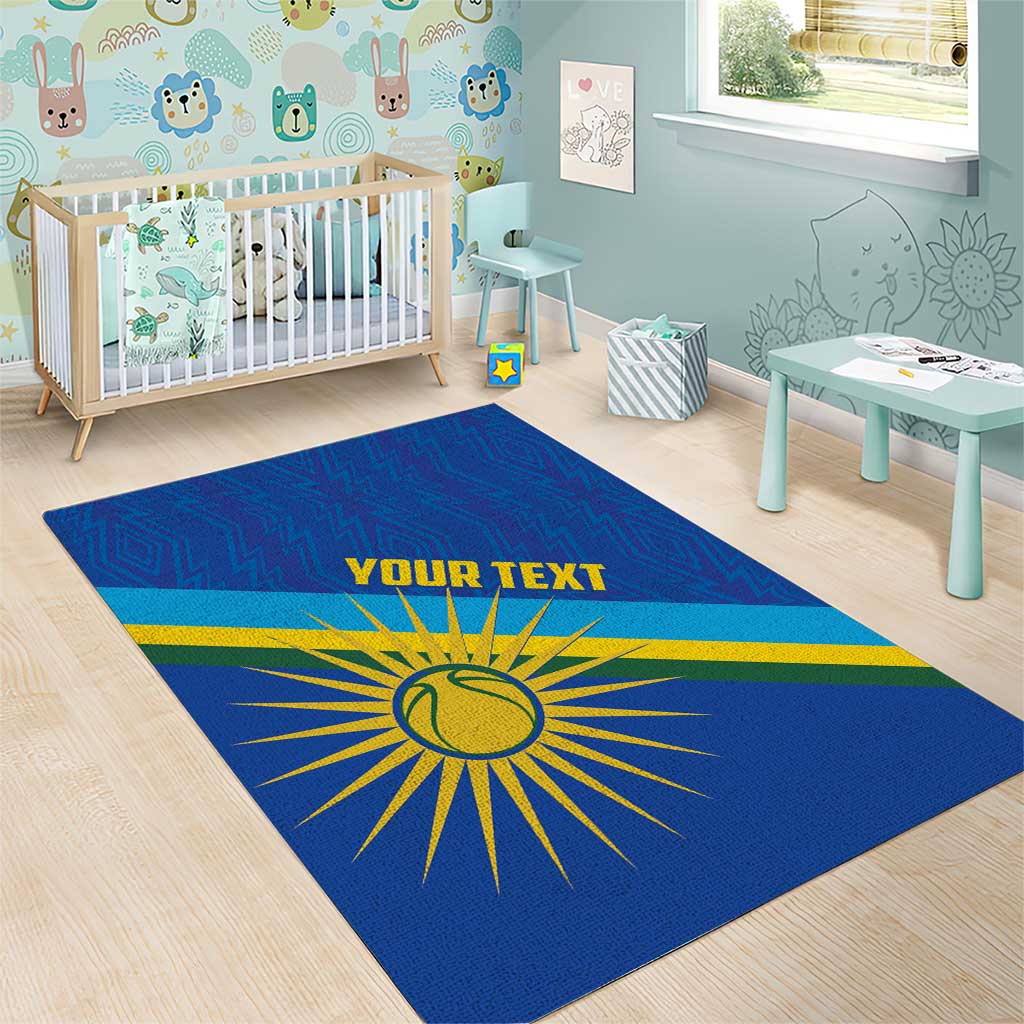 Afro Basketball Custom Rwanda Area Rug Go Champions Imigongo Folk Pattern LT14