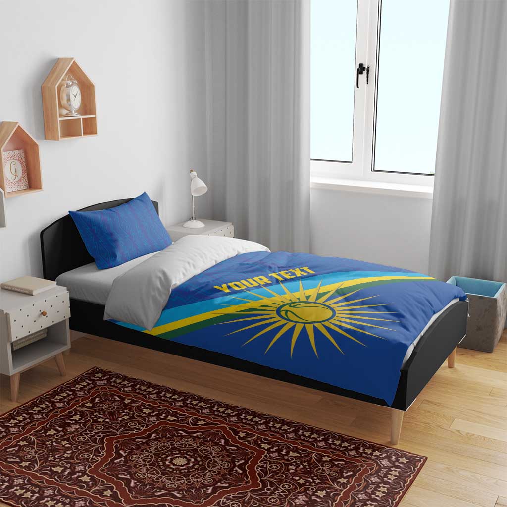 Afro Basketball Custom Rwanda Bedding Set Go Champions Imigongo Folk Pattern LT14