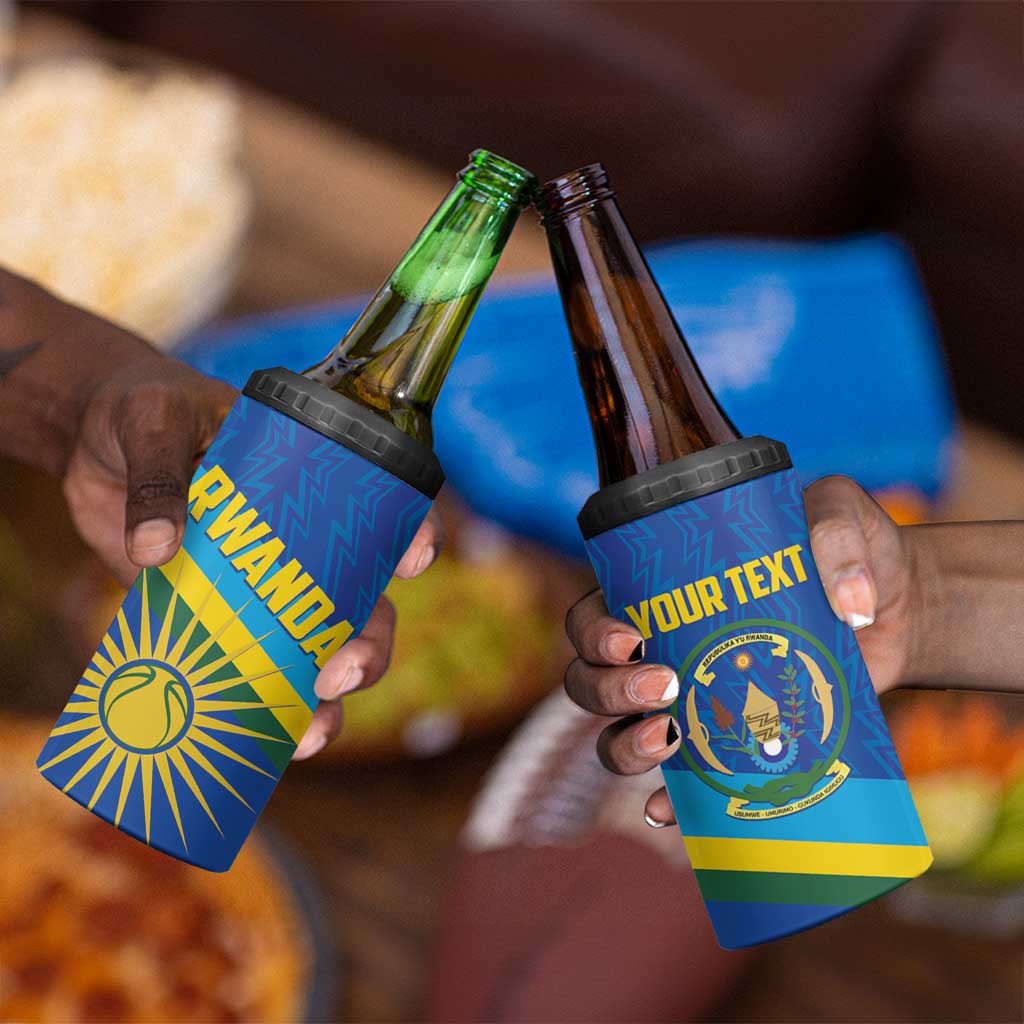 Afro Basketball Custom Rwanda 4 in 1 Can Cooler Tumbler Go Champions Imigongo Folk Pattern LT14