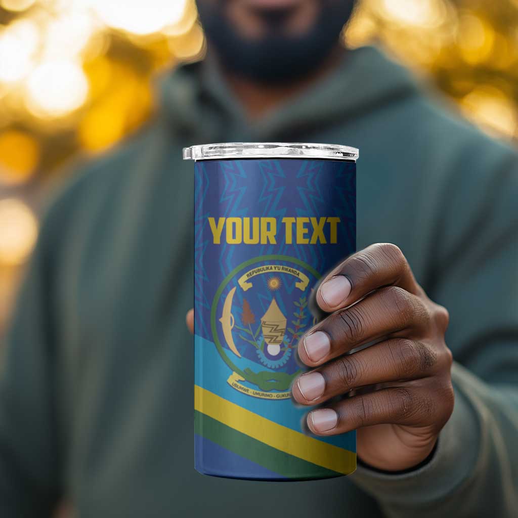 Afro Basketball Custom Rwanda 4 in 1 Can Cooler Tumbler Go Champions Imigongo Folk Pattern LT14