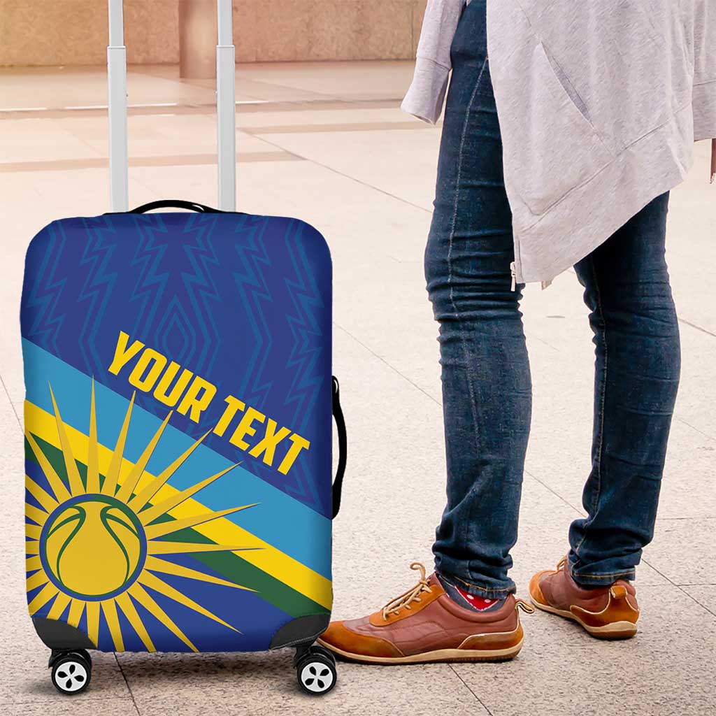Rwanda Basketball Custom Luggage Cover Go Champions Imigongo Folk Pattern LT14