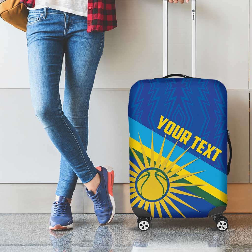 Rwanda Basketball Custom Luggage Cover Go Champions Imigongo Folk Pattern LT14