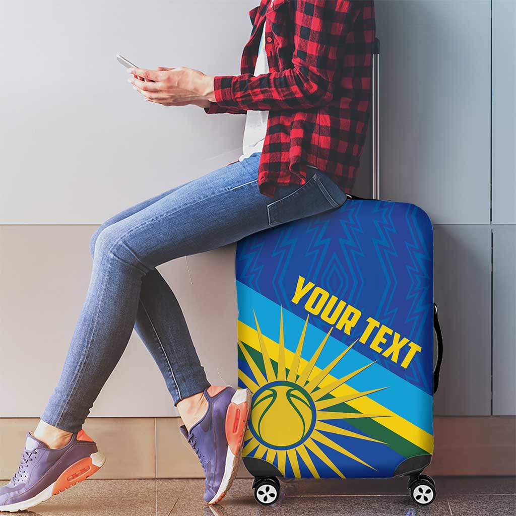 Rwanda Basketball Custom Luggage Cover Go Champions Imigongo Folk Pattern LT14