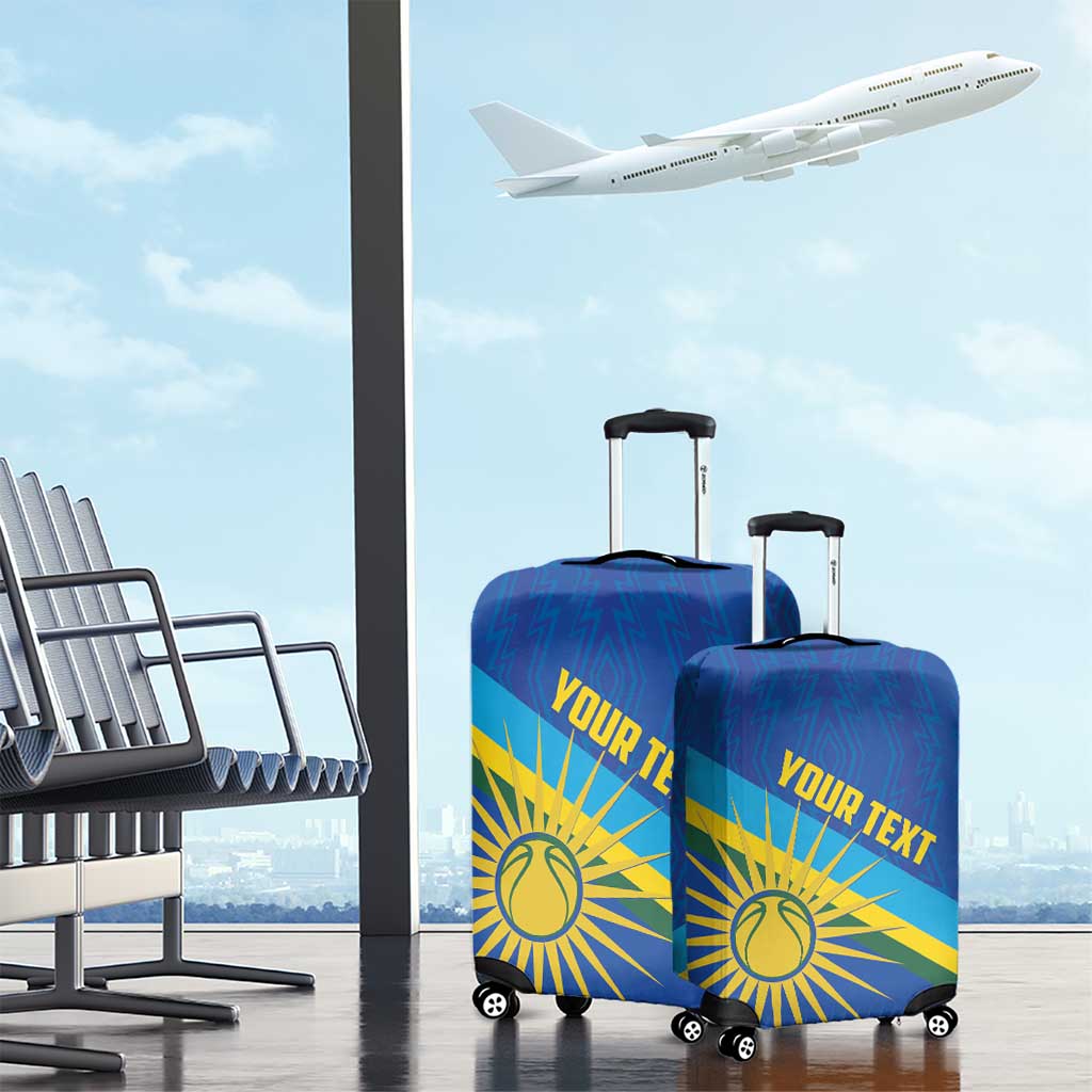 Rwanda Basketball Custom Luggage Cover Go Champions Imigongo Folk Pattern LT14