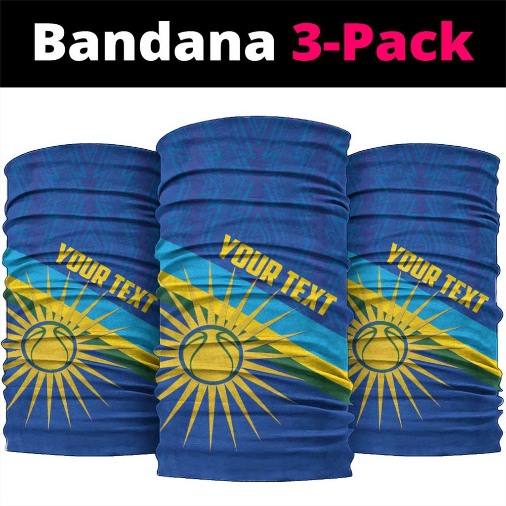 Rwanda Basketball Custom Neck Gaiter Go Champions Imigongo Folk Pattern LT14