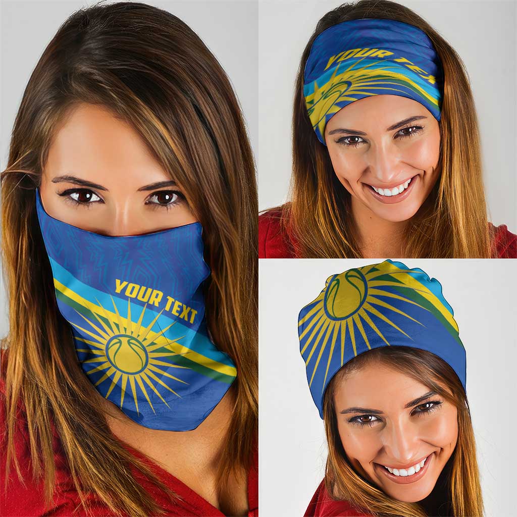 Rwanda Basketball Custom Neck Gaiter Go Champions Imigongo Folk Pattern LT14