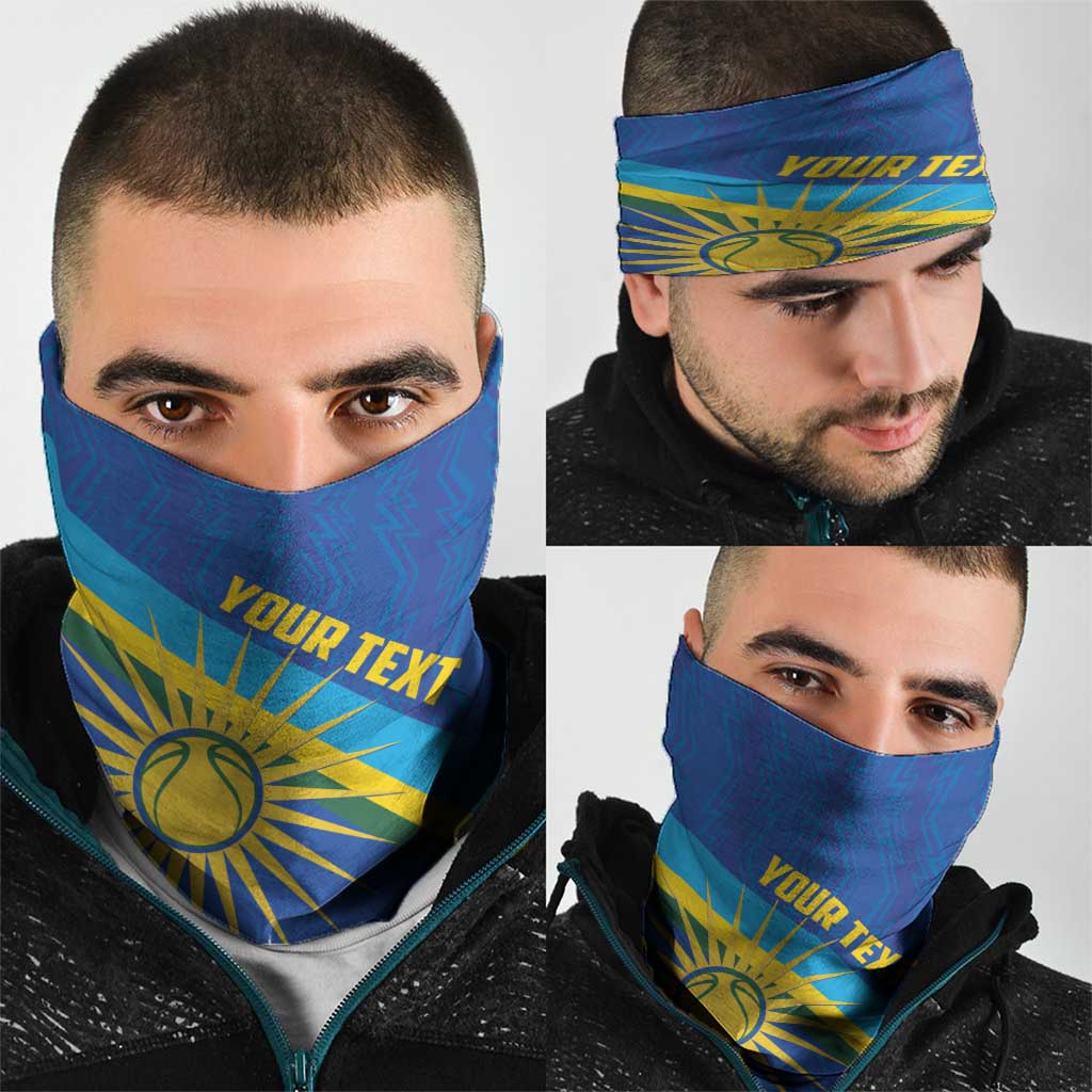 Rwanda Basketball Custom Neck Gaiter Go Champions Imigongo Folk Pattern LT14