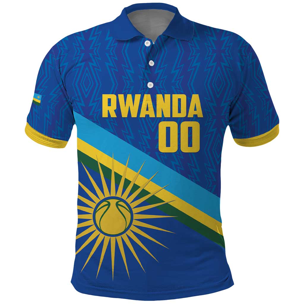Rwanda Basketball Custom Polo Shirt Go Champions Imigongo Folk Pattern LT14
