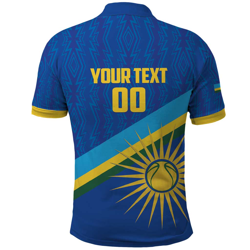 Rwanda Basketball Custom Polo Shirt Go Champions Imigongo Folk Pattern LT14
