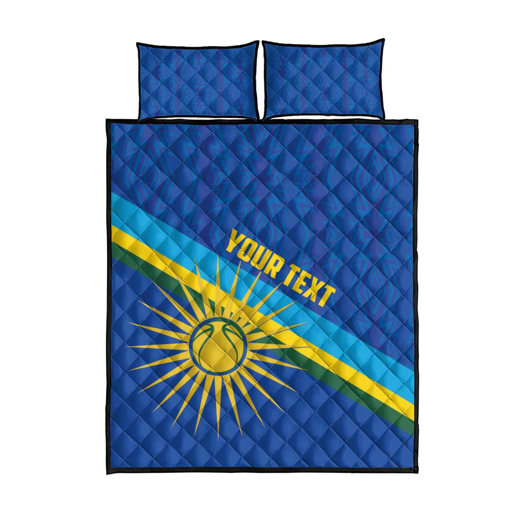 Afro Basketball Custom Rwanda Quilt Bed Set Go Champions Imigongo Folk Pattern LT14