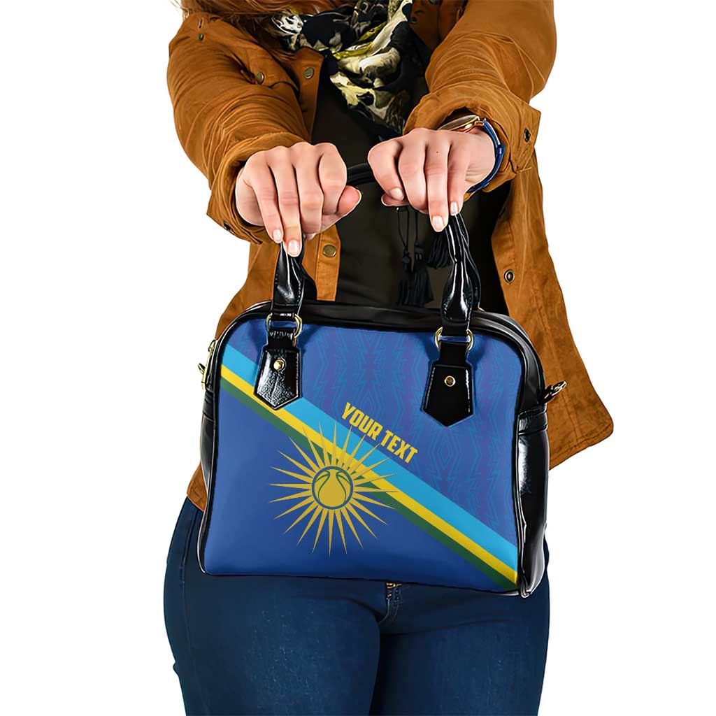 Rwanda Basketball Custom Shoulder Handbag Go Champions Imigongo Folk Pattern LT14