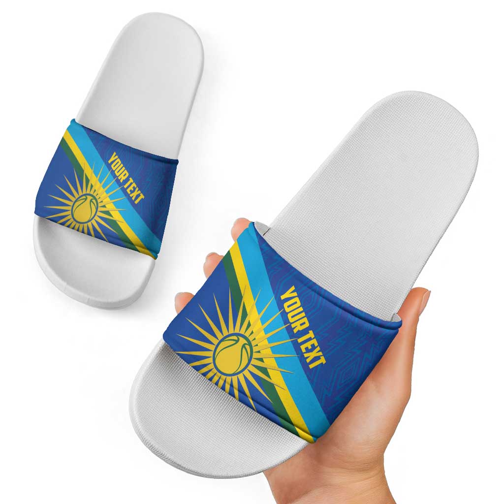 Rwanda Basketball Custom Slide Sandals Go Champions Imigongo Folk Pattern LT14