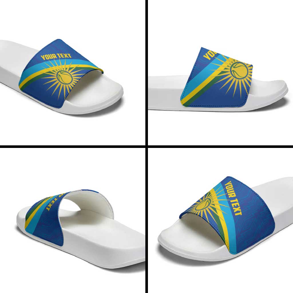 Rwanda Basketball Custom Slide Sandals Go Champions Imigongo Folk Pattern LT14