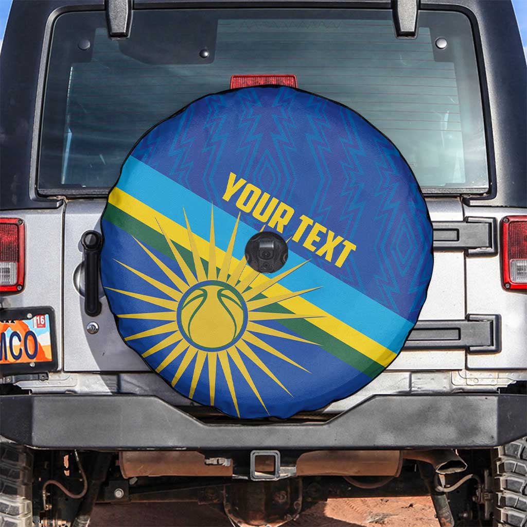 Rwanda Basketball Custom Spare Tire Cover Go Champions Imigongo Folk Pattern LT14