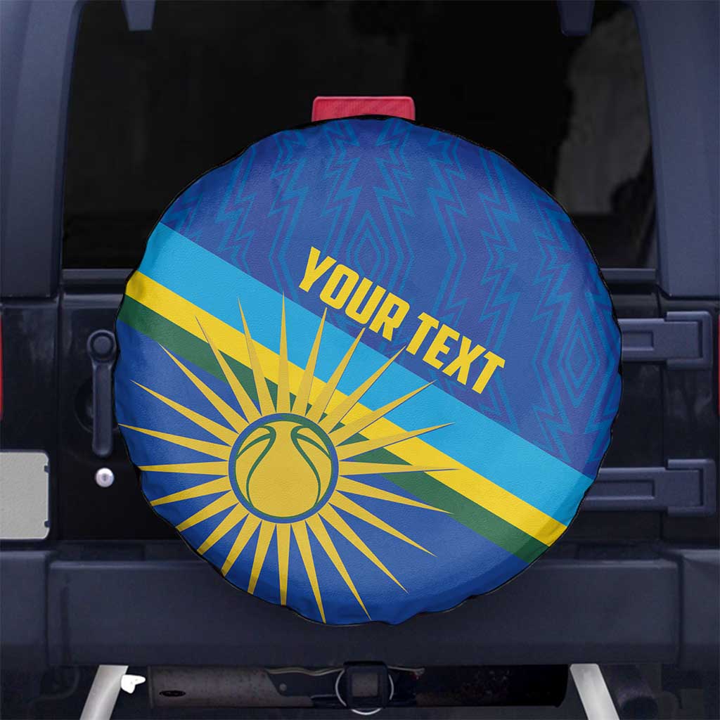 Rwanda Basketball Custom Spare Tire Cover Go Champions Imigongo Folk Pattern LT14