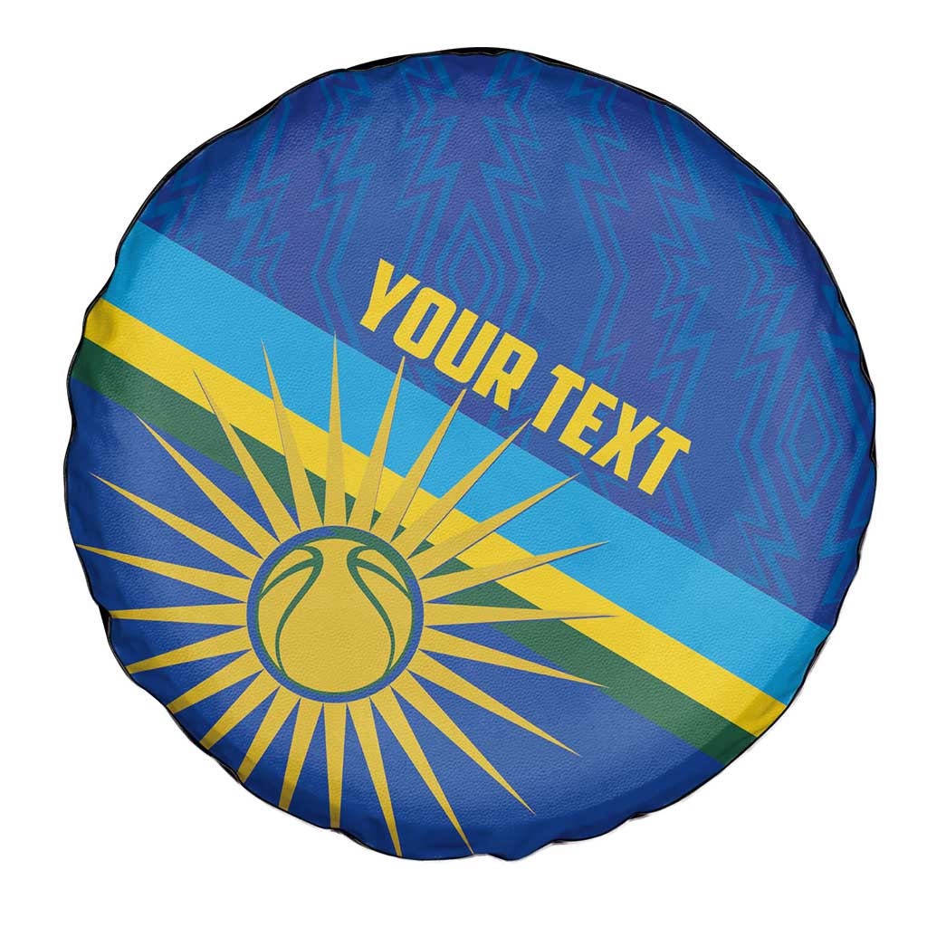 Rwanda Basketball Custom Spare Tire Cover Go Champions Imigongo Folk Pattern LT14
