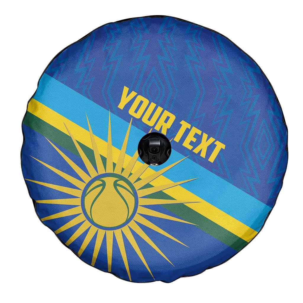 Rwanda Basketball Custom Spare Tire Cover Go Champions Imigongo Folk Pattern LT14