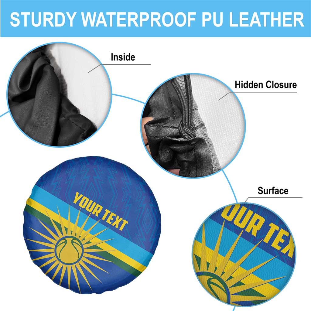 Rwanda Basketball Custom Spare Tire Cover Go Champions Imigongo Folk Pattern LT14
