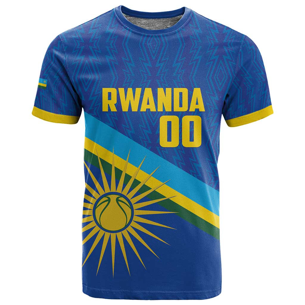 Afro Basketball Custom Rwanda T shirt Go Champions Imigongo Folk Pattern LT14