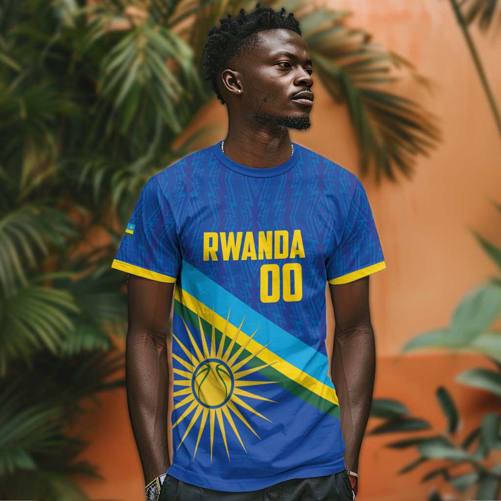 Afro Basketball Custom Rwanda T shirt Go Champions Imigongo Folk Pattern LT14