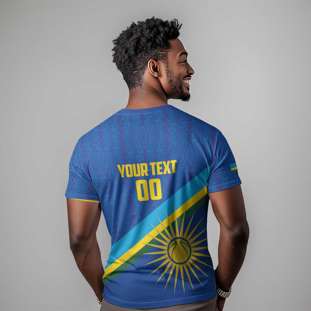 Afro Basketball Custom Rwanda T shirt Go Champions Imigongo Folk Pattern LT14