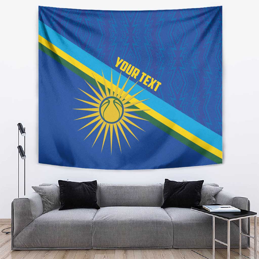 Afro Basketball Custom Rwanda Tapestry Go Champions Imigongo Folk Pattern LT14