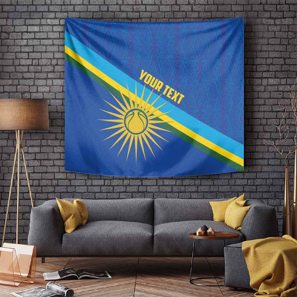 Afro Basketball Custom Rwanda Tapestry Go Champions Imigongo Folk Pattern LT14