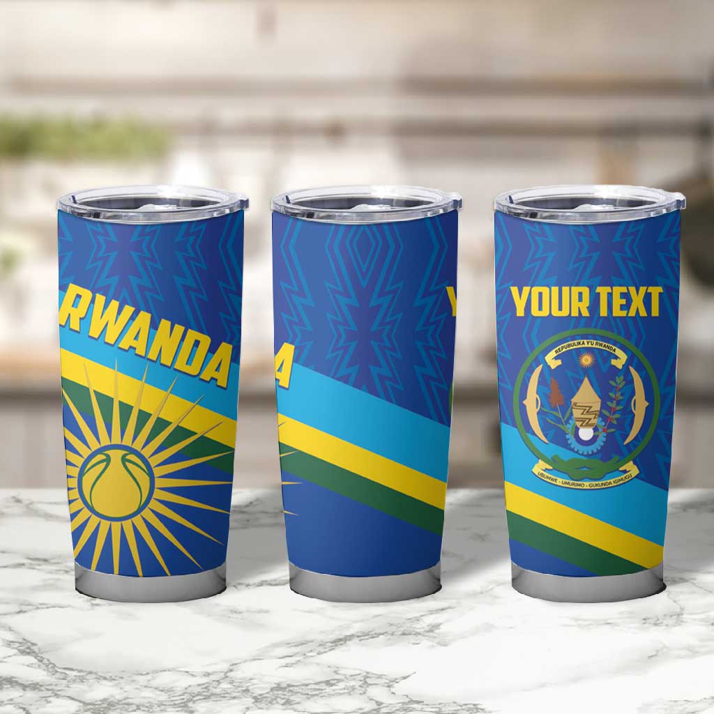 Afro Basketball Custom Rwanda Tumbler Cup Go Champions Imigongo Folk Pattern LT14