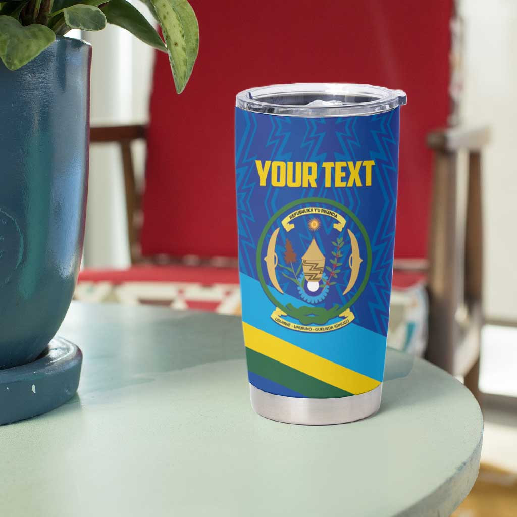 Afro Basketball Custom Rwanda Tumbler Cup Go Champions Imigongo Folk Pattern LT14