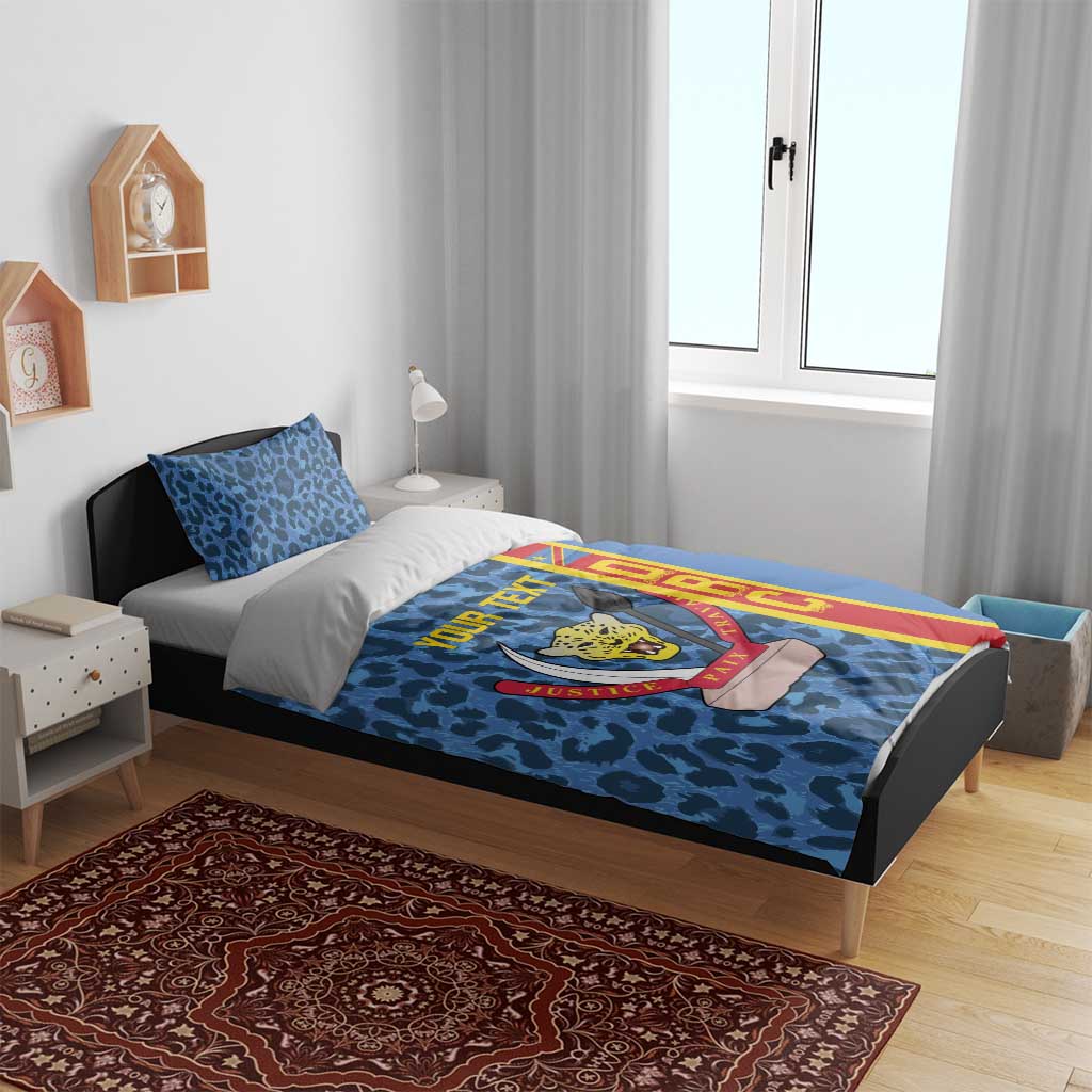 Afro Basketball Custom DR Congo Bedding Set Come On Leopards Skin Pattern LT14