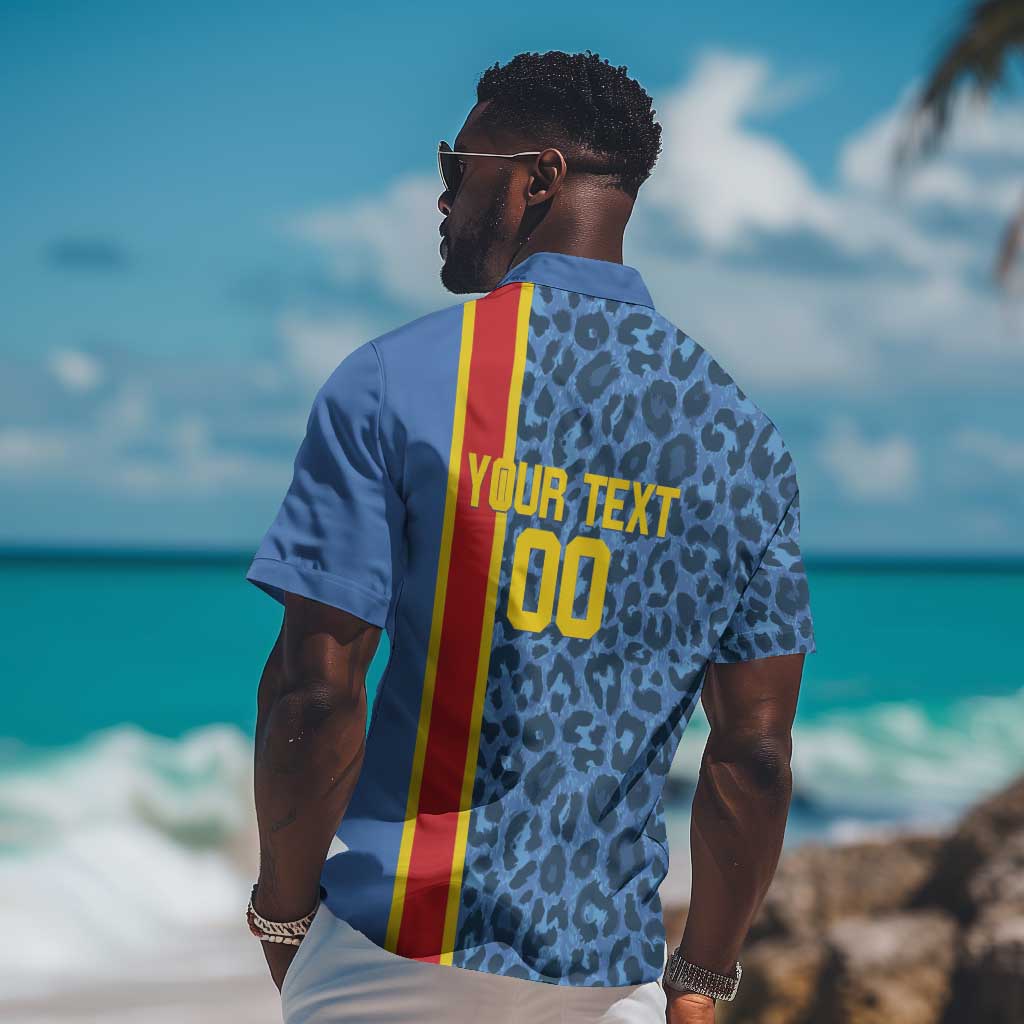 Afro Basketball Custom DR Congo Hawaiian Shirt Come On Leopards Skin Pattern LT14