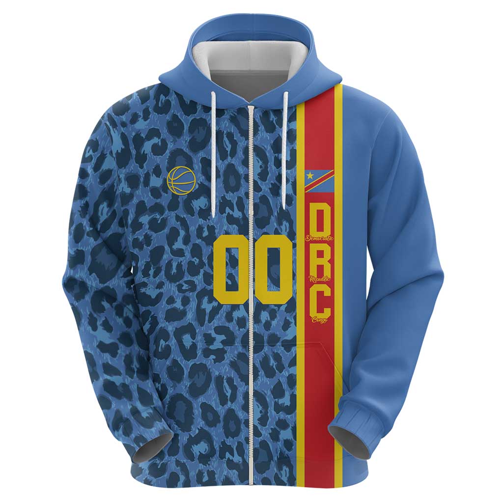 DR Congo Basketball Custom Hoodie Come On Leopards Skin Pattern LT14