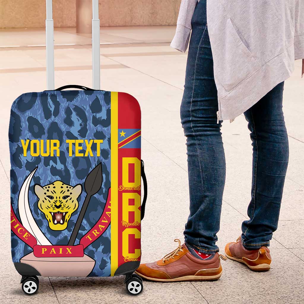 DR Congo Basketball Custom Luggage Cover Come On Leopards Skin Pattern LT14