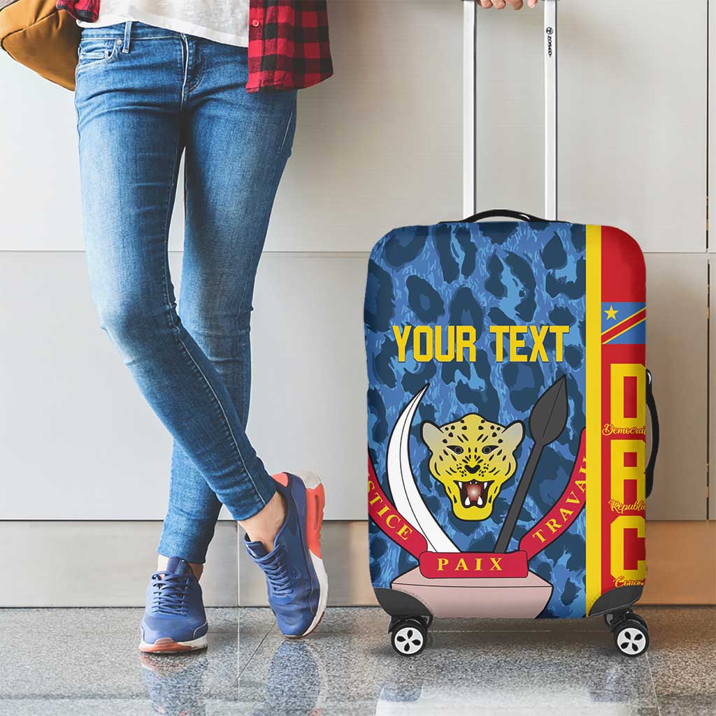 DR Congo Basketball Custom Luggage Cover Come On Leopards Skin Pattern LT14