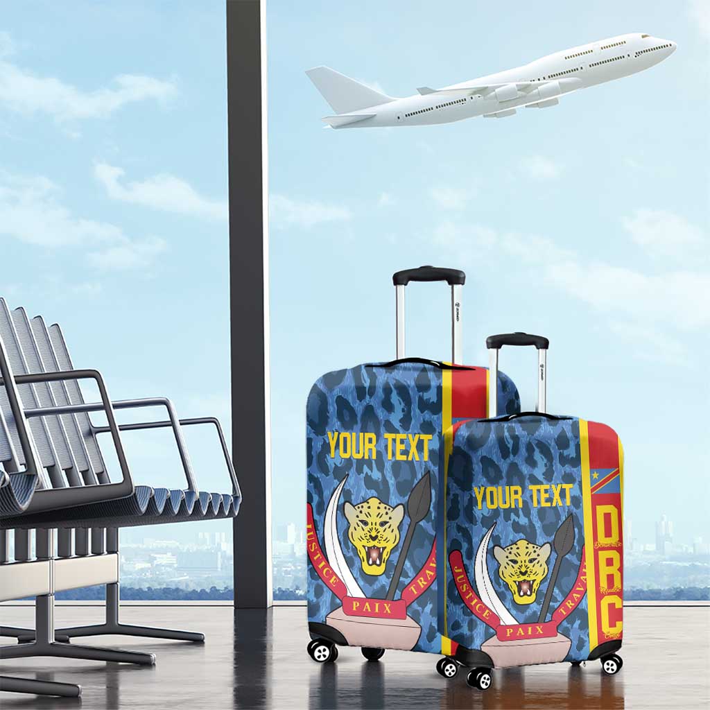 DR Congo Basketball Custom Luggage Cover Come On Leopards Skin Pattern LT14