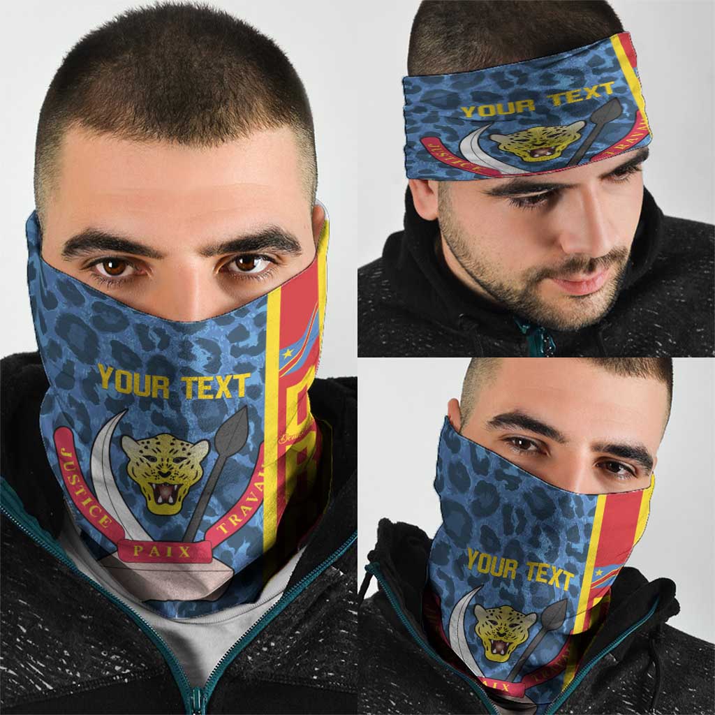 DR Congo Basketball Custom Neck Gaiter Come On Leopards Skin Pattern LT14