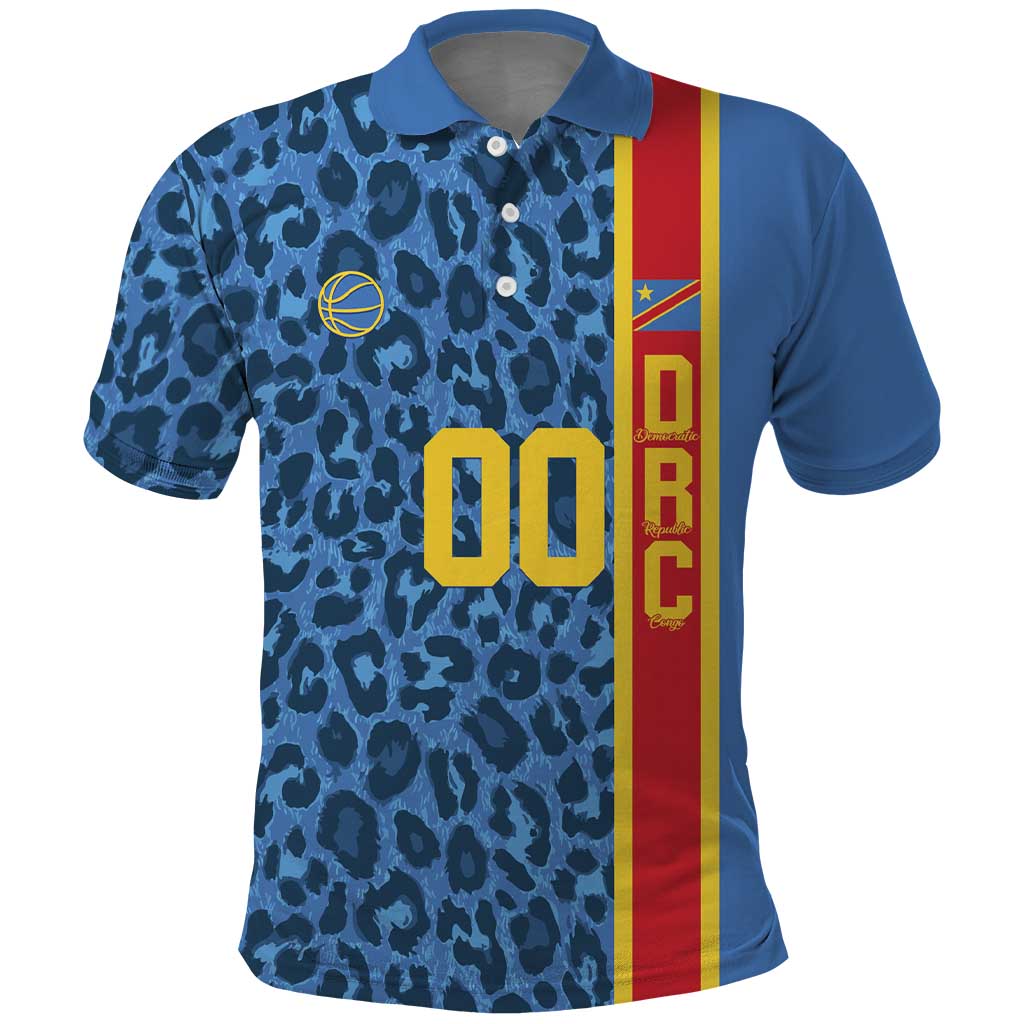 DR Congo Basketball Custom Polo Shirt Come On Leopards Skin Pattern LT14