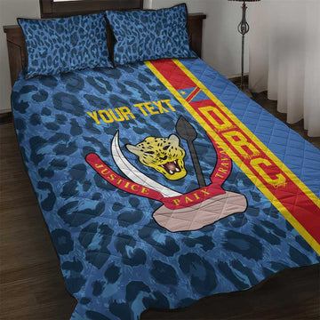 Afro Basketball Custom DR Congo Quilt Bed Set Come On Leopards Skin Pattern LT14